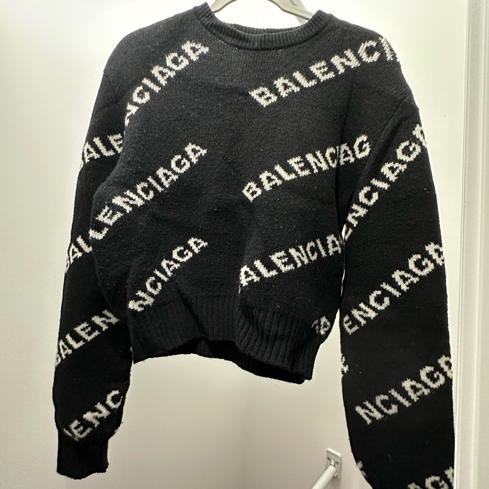 Women’s Allover Balenciaga Logo Sweater